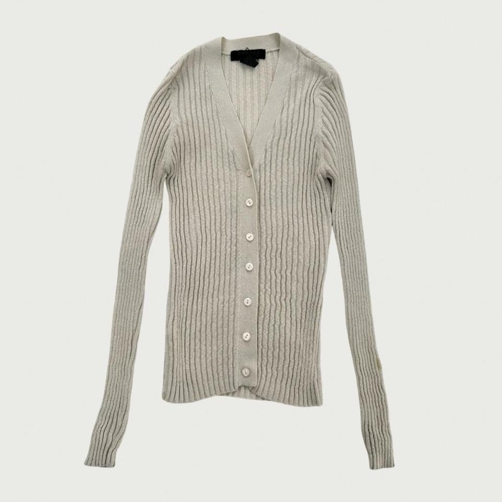 90s Express Beige Cardigan - Picture 1 of 8